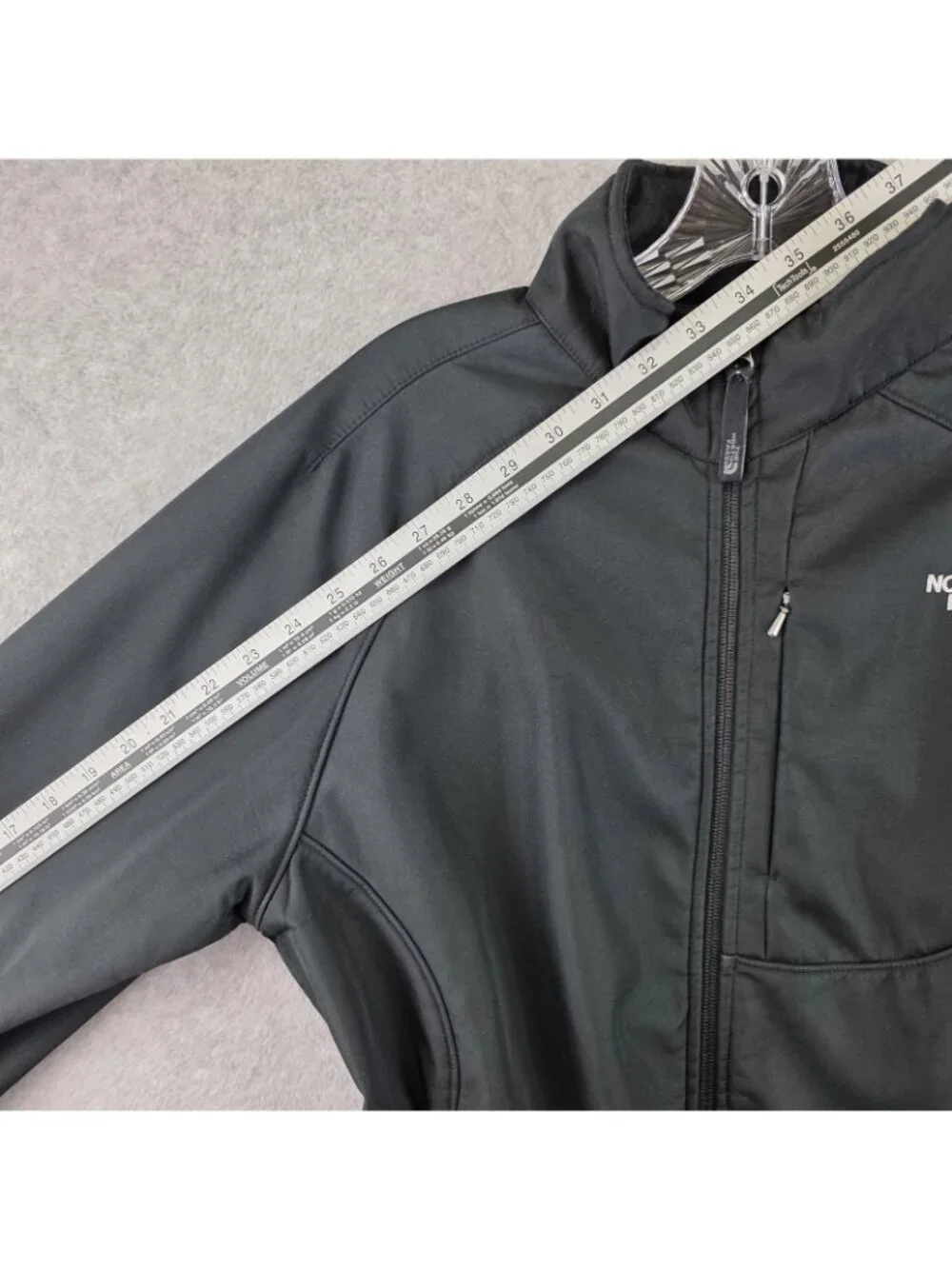 The North Face Softshell Jacket Mens XL Black Full Zip Lined Pockets